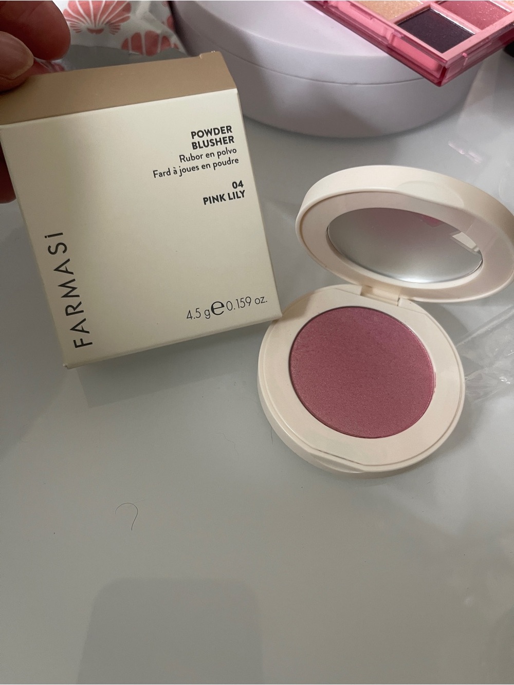 Farmasi Powder Blusher 04 Pink Lily - Soft Rose Pink Cheek Color